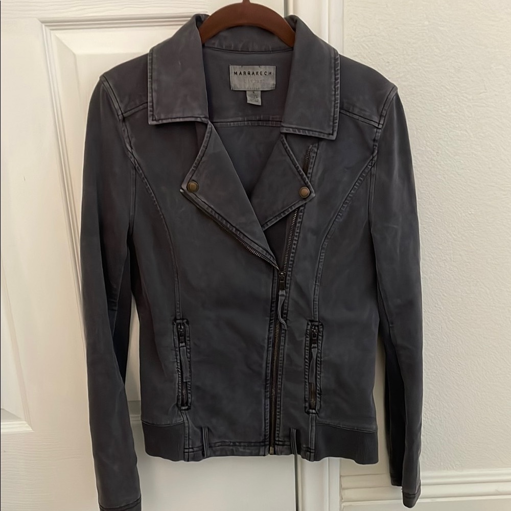 Anthropologie Marrakech Gray Moto Jacket